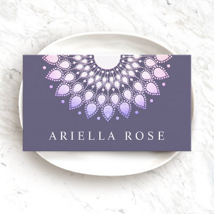 Carte De Visite Lavande violette Floral Lotus