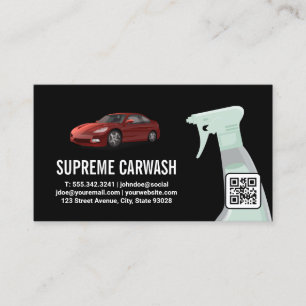 Carte De Visite Lave-auto   Services de détail automatique   Code 