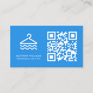 Carte De Visite Lave-linge professionnel QR Code Logo Entreprise m