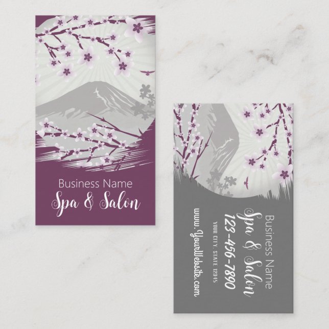 Carte De Visite Lavender Blossom Spa et salon (Devant / Derrière)