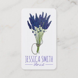 Carte De Visite Lavender Herb Bunch Fleurs Gardener fleuriste