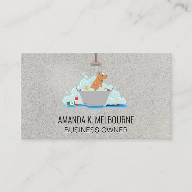 Carte De Visite Laver le chien (Devant)