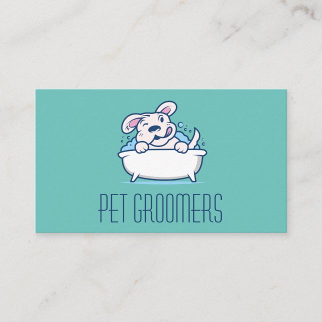 Carte De Visite Laver le chien | Services animaux (Devant)