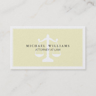 Carte De Visite L'Avocat Élégant Nettoie Classique Crème Simple