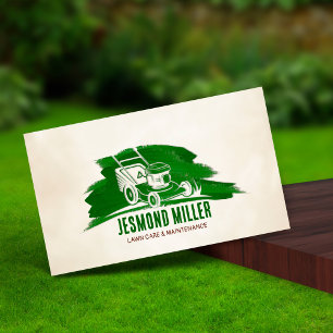 Carte De Visite Lawn care and landscaping - lawnmower