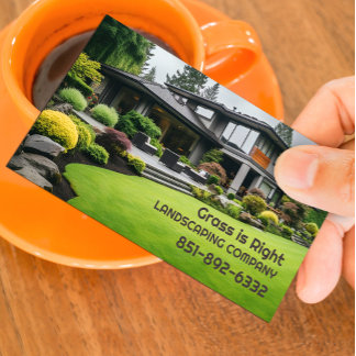Carte De Visite Lawn Care Landscaping Business Card Template