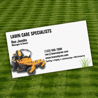 Carte De Visite Lawn Care Specialist