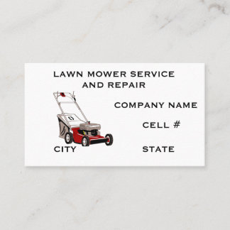 Carte De Visite Lawn Mower Service And Repair