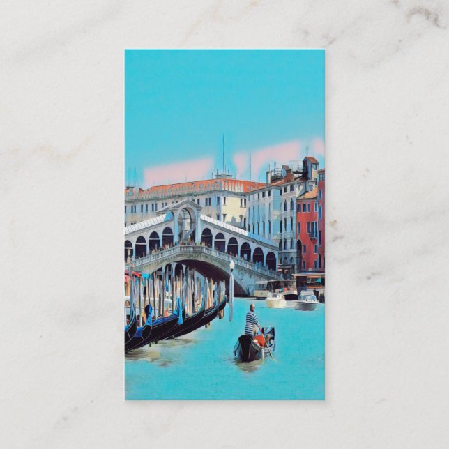 Carte De Visite ldp VENICE - gondolas - rialto - (Devant)