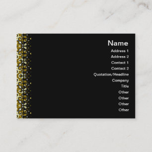 Carte De Visite Le blanc noir jaune ondule petit