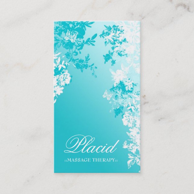 CARTE DE VISITE LE BLEU PLACIDE DU JARDIN 311 SE FANENT (Devant)