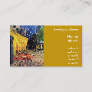 Carte De Visite Le Café Terrasse sur la Place du Forum, Arles, à