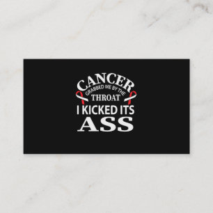 Carte De Visite Le Cancer M'A Attrapé Par La Gorge Que J'Ai Lanc