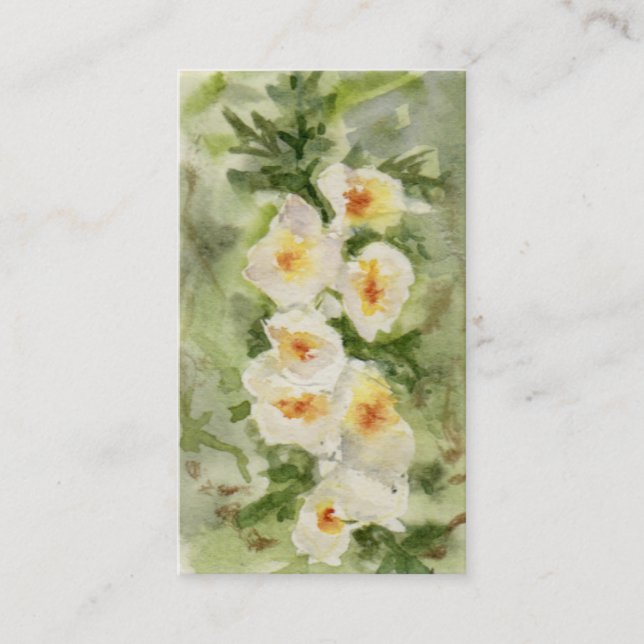 Carte De Visite Le "carte de visite des roses trémière (Devant)