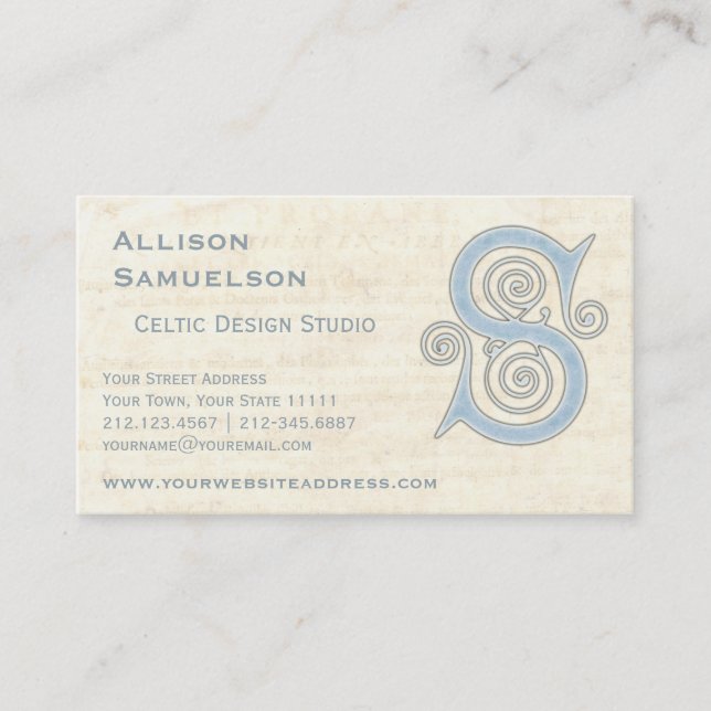 Carte De Visite Le Celtic tourbillonne motif abstrait élégant de (Devant)