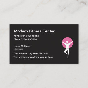 Carte De Visite Le centre de fitness établissent le gymnase