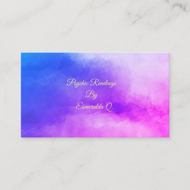 Carte De Visite Le chant religieux psychique d'aquarelle opacifie (Devant)