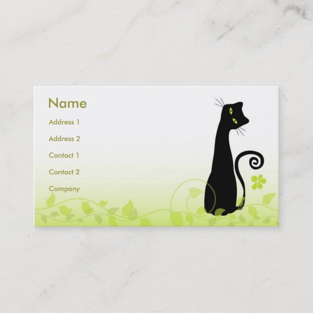 Carte De Visite Le chat (Devant)