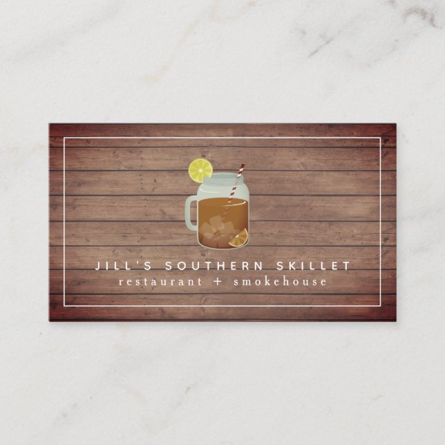 Carte De Visite Le chef du restaurant Southern Wood Swea Tea (Devant)