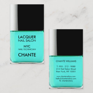 Carte De Visite Le chic turquoise et chic à la mode moderne