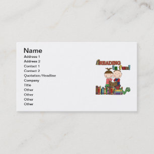 Carte De Visite Le chiffre lecture de bâton d'enfants est