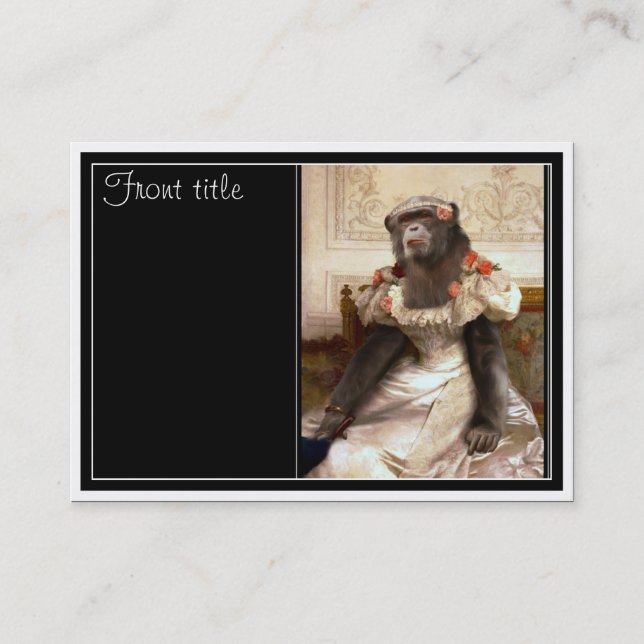 Carte De Visite Le Chimp de Bouguereau (Devant)