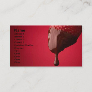 Carte De Visite Le chocolat a plongé la fraise