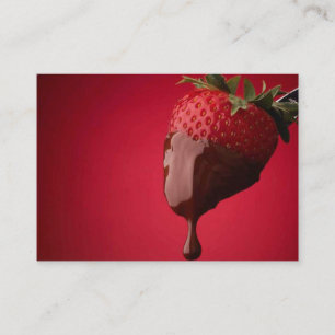Carte De Visite Le chocolat a plongé la fraise