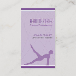Carte De Visite Le Convergent raye Pilates pourpre
