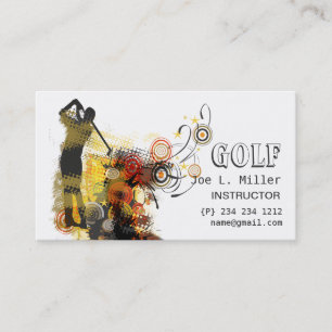 Carte De Visite Le cool folâtre le golf moderne grunge urbain