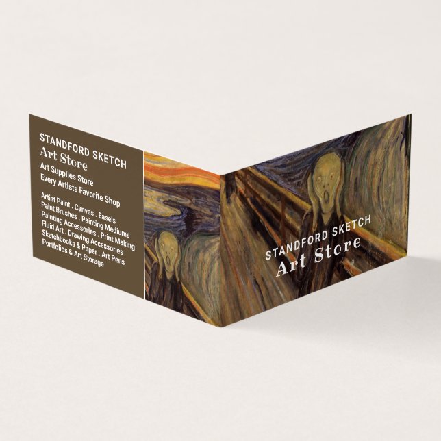 Carte De Visite Le Cri D'Edvard Munch, Magasin De Fournitures D'Ar (Extérieur)