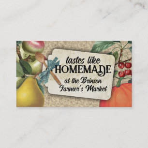 Carte De Visite le cru chic minable porte des fruits cuisine