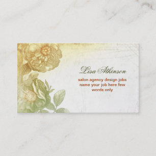 Carte De Visite le cru fleurit vieux élégant de dessin et âgé