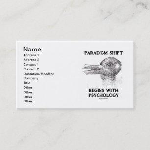 Carte De Visite Le décalage de paradigme commence par la