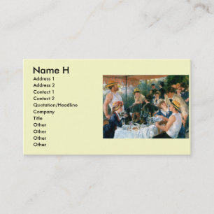 Carte De Visite Le déjeuner de Renoir de la partie de canotage