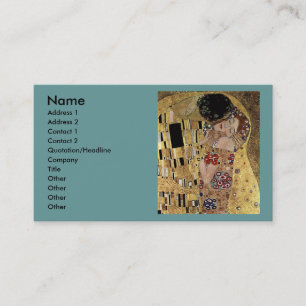 Carte De Visite Le détail de baiser de Gustav Klimt (circa 1908)