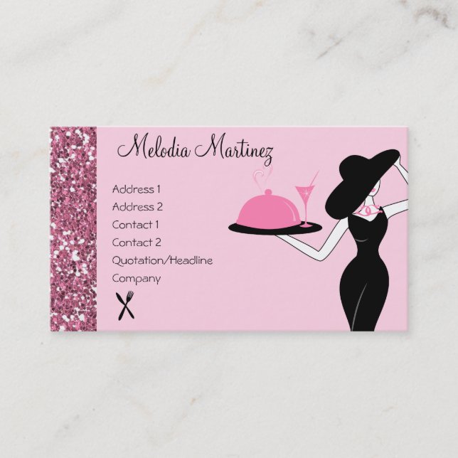 Carte De Visite Le dîner est servi (Devant)