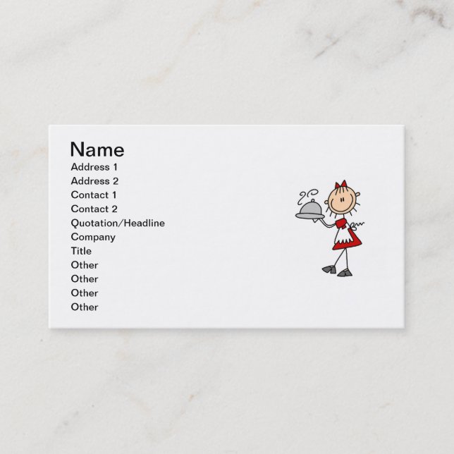 Carte De Visite Le dîner est servi (Devant)