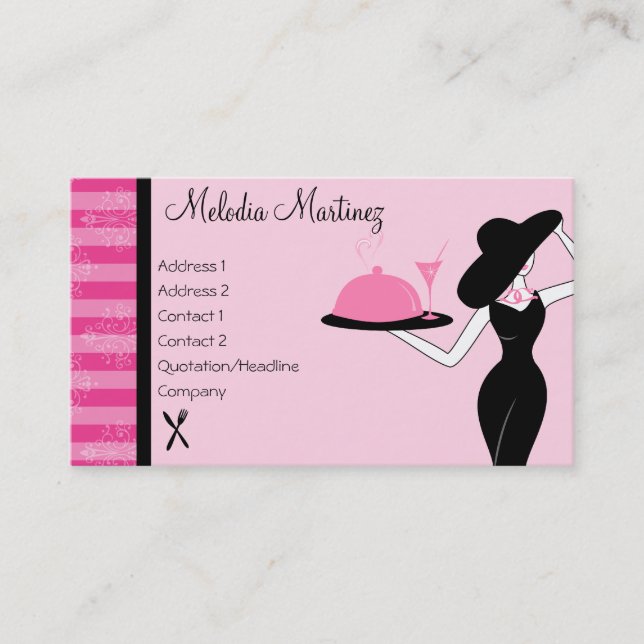 Carte De Visite Le dîner est servi (Devant)