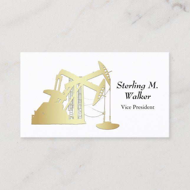 Carte De Visite Le dispositif de pompage de gisement de pétrole (Devant)