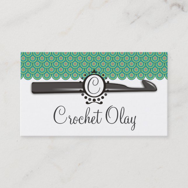 Carte De Visite Le dragon mesure le monogramme de crochet de (Devant)