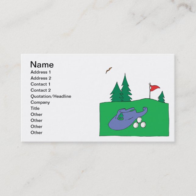 Carte De Visite Le fairway (Devant)