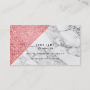 Carte De Visite Le Faux d'or de rose de rose de poudre rougissent