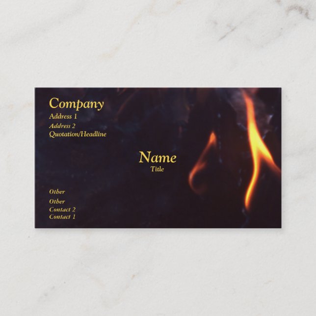 Carte De Visite Le feu (Devant)