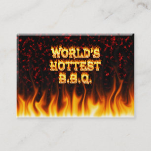 Carte De Visite Le feu du BBQ du monde et le rouge de flammes les