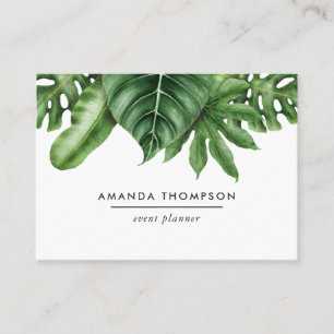 Carte De Visite Le feuillage vert tropical