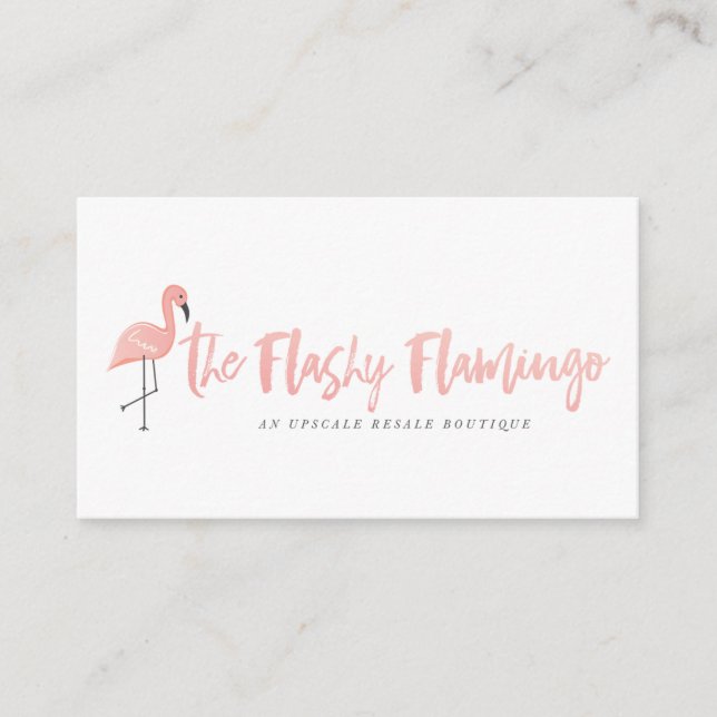 Carte De Visite Le Flamant rose voyant (Devant)