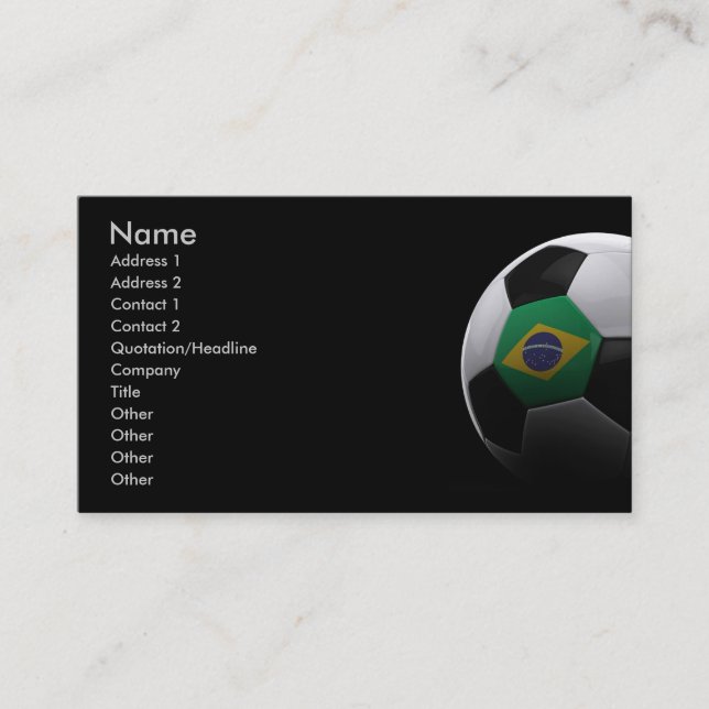 Carte De Visite Le football au Brésil (Devant)