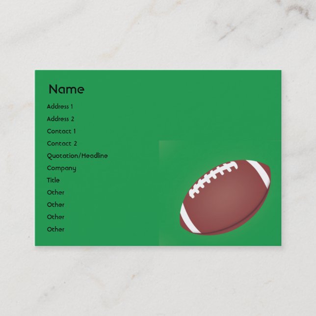 Carte De Visite Le football - potelé (Devant)