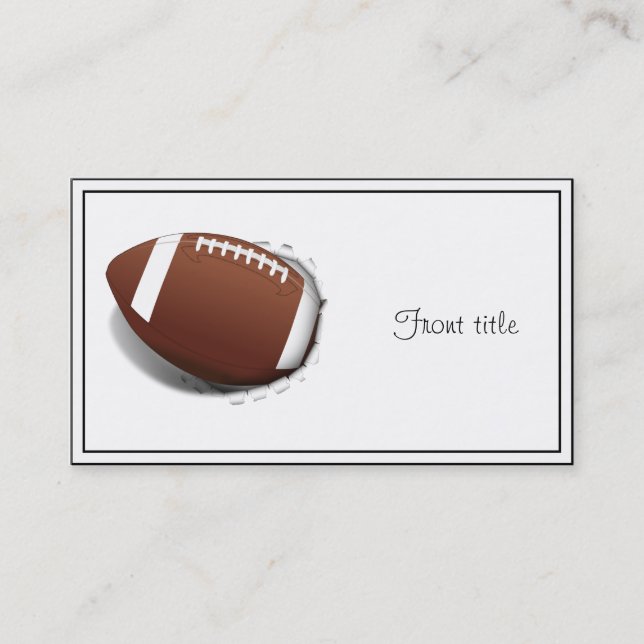 Carte De Visite Le football se déchire (Devant)